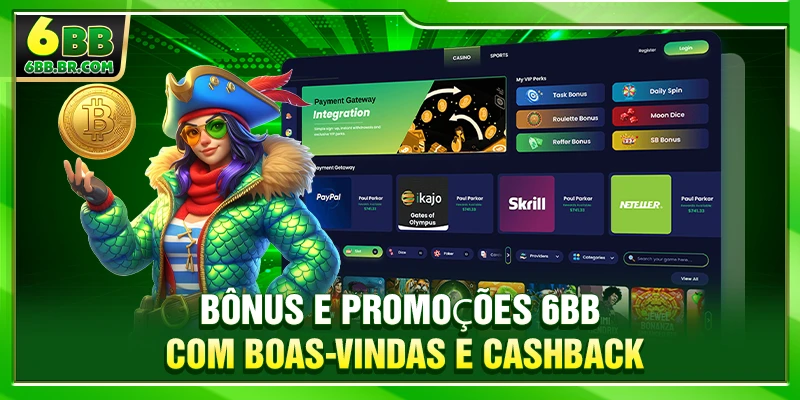 Bônus e promoções 6BB com boas-vindas e cashback