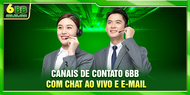 Canais de contato 6BB com chat ao vivo e e-mail