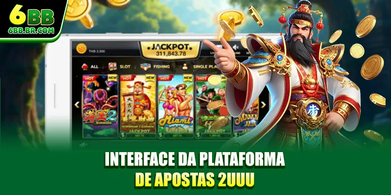 Interface da plataforma de apostas 2UUU