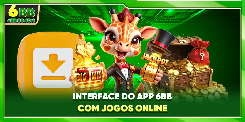 Interface do app 6BB com jogos online