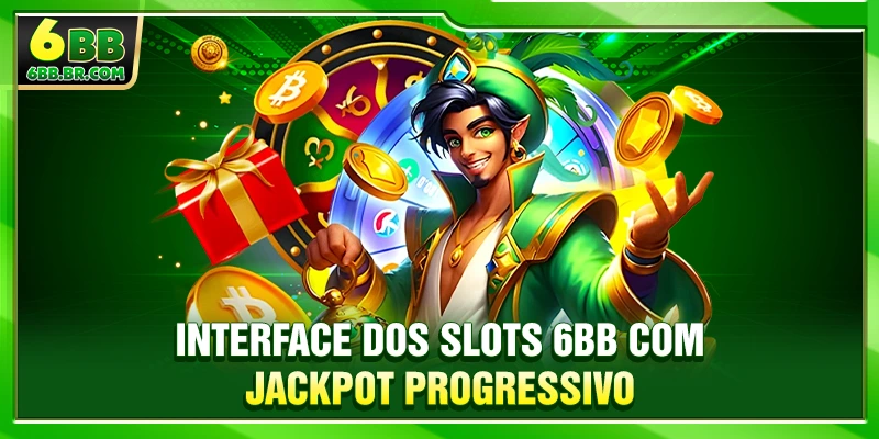 Interface dos Slots 6BB com jackpot progressivo