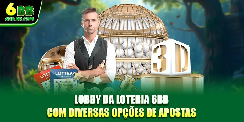 Lobby da loteria 6BB com diversas opções de apostas